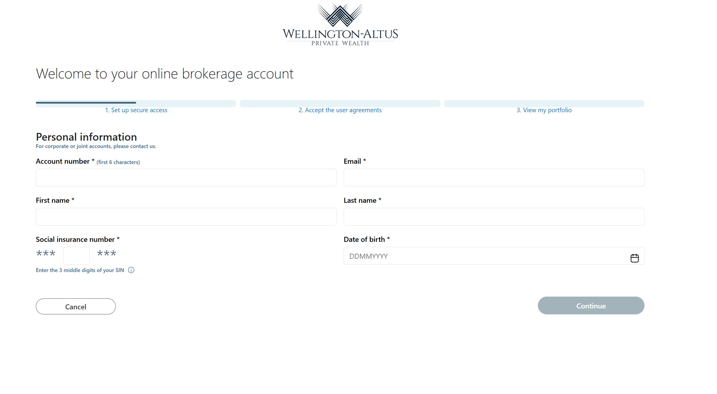 Welcome to your online Brokerage account