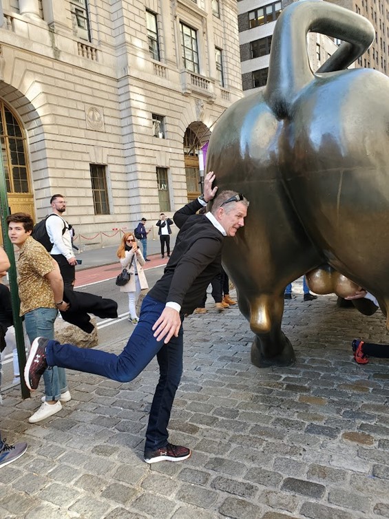 Scott kicking the Bull's posterior