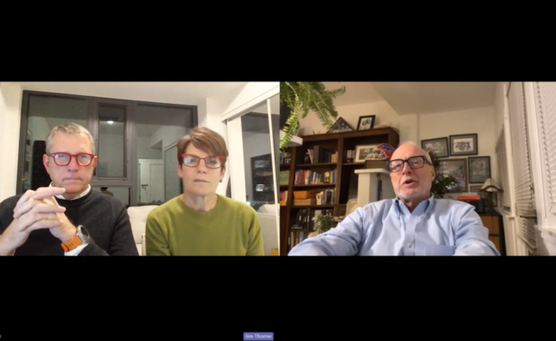 Blair wealth and jim throne side by side