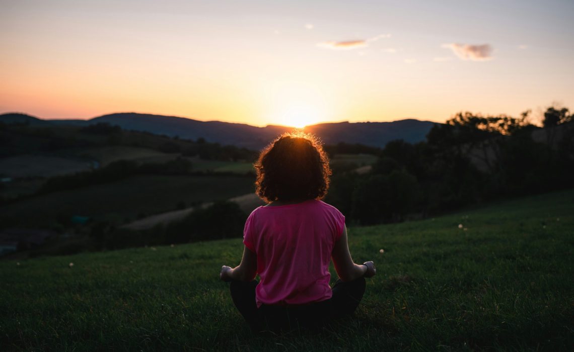 woman meditating