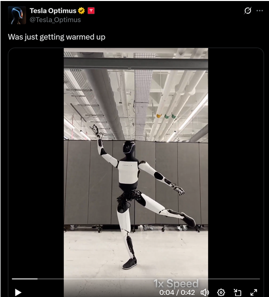 Tesla Optimus Robot dancing