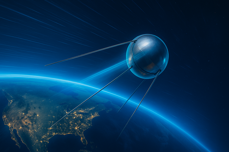 Satellite in space