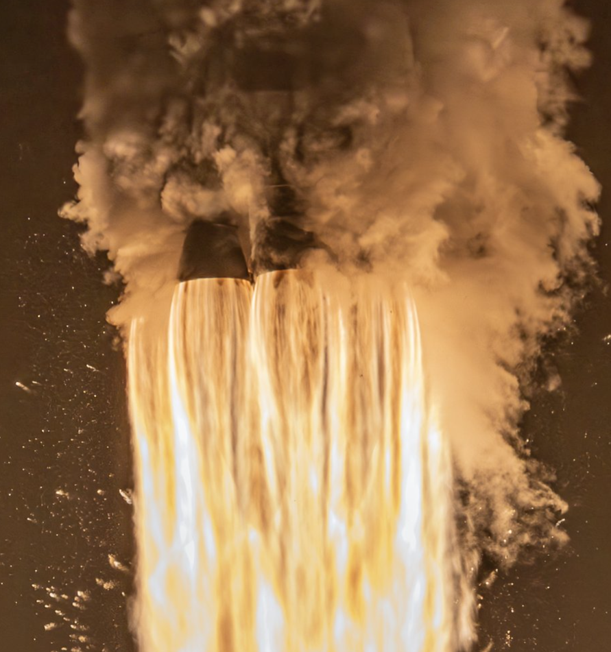 Rocket blasting off