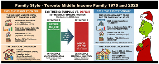 Infographic showing cost of living in Canada (Toronto)