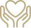 an icon of two hands holding a heart