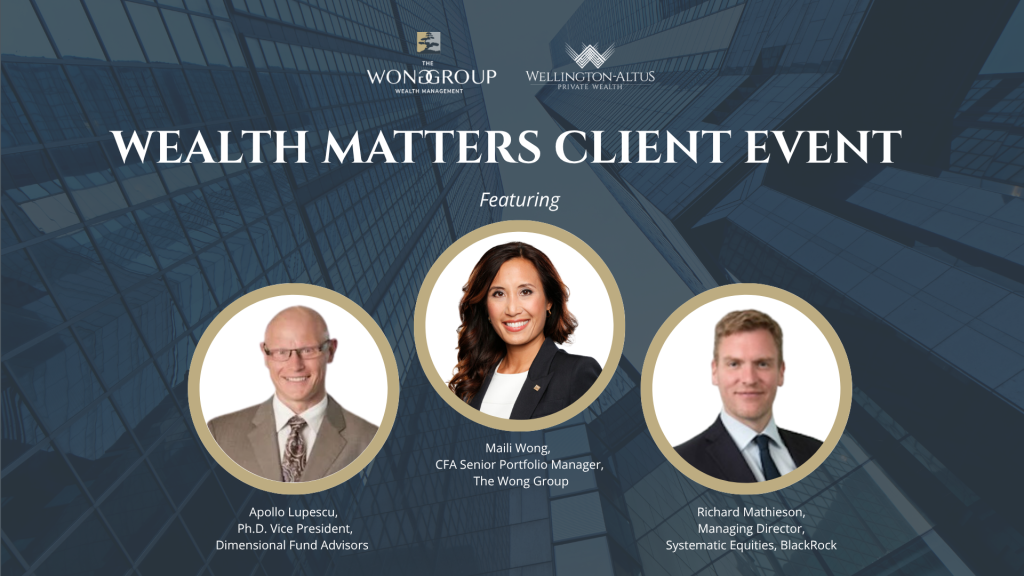 Wealth Matters client event on investing in a world in transition covering AI, portfolio strategy, and disciplined long-term investing.