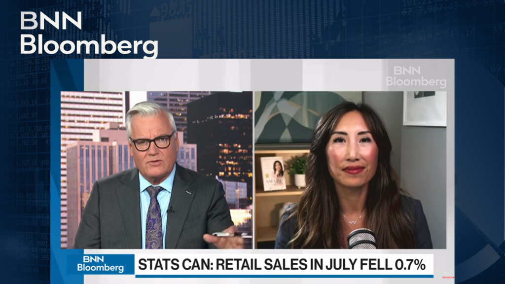 Maili Wong appearing on BNN Bloomberg to discuss consumer spending, interest rates, dividend opportunities, and artificial intelligence.