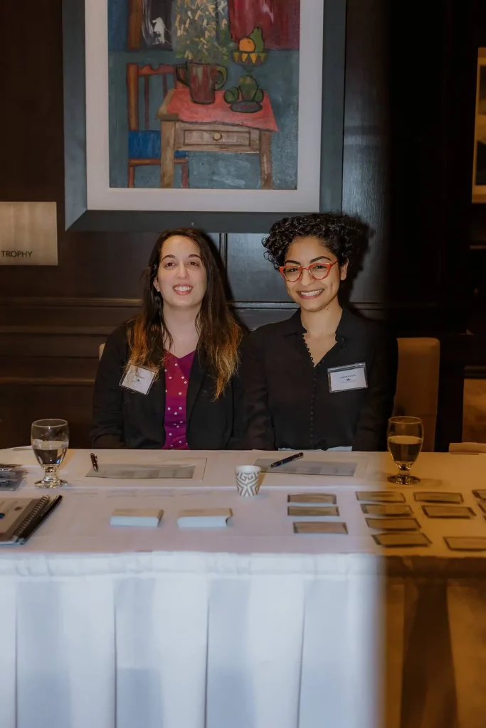 Noa Shalev and Salma Ashour at workshop